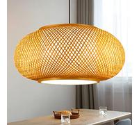 Handwoven Bamboo Pendant Light Natural Chandelier Ceiling Light Ceiling Lamp,Zen Style Bamboo Chandelier for Dining Room, Tea Room, Restaurant