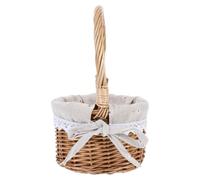 Handwoven Basket Willow Small round Flower Girl for Weddings