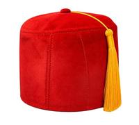 Handwoven Costume Headdress for Themed, hat, A | Distinctive Fez-Inspired Character, Handwoven Decorative Detail, for Costume Parties and Festive Gatherings
