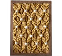 Handwoven Cotton Macrame Wall Hanging 21x30cm Boho Style Decor | Lightweight cotton material minimalist for Nordic design fits living room bedroom entryway neutral color options