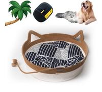 Handwoven Cotton Rope Cat Bed, Dog Basket - Cotton Rope Cat Basket, Rattan Dog House, Washable and Breathable, Suitable for Various Pet Sizes, Cats and Dogs (Brown, S)