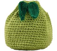 Handwoven Crochet Crossbody Bag Versatile Orange Shoulder Bag Mini Knitting Handbag Kawaii Fruit Tote Bag