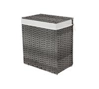 Handwoven Double Laundry Hamper, Grey