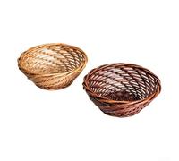 Handwoven for willow Basket 26cm Fruit Storage Handwoven for | Handwoven natural for willow, 26cm for top diameter, breathable open weave, keeps fruit fresh, rustic charm