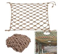 Handwoven Hemp Climbing Net (2.1 x 3.96m) - Versatile Indoor/Outdoor Safety Barrier Canopy or Photo Wall - Rope Net for Kids & Pets