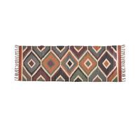 Handwoven Kilim Rug Wool Jute - Boho Vintage Area Rug for Living Room, Bedroom or Hallway - Flat Weave Turkish Style Carpet 3x7 FT