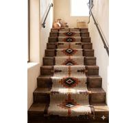 Handwoven Kilim Runner Rug Wool Jute Stair Runner Turkish Geometric Tribal Pattern Flatweave Vintage Rustic Boho Runner for Hallway Entryway Kitchen Indoor Outdoor Custom Size Runner (2x6 Feet)