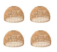 Handwoven Natural Jute Pendant Lampshade Rattan-Style Ceiling Light Shade for Boho, Rustic & Coastal Decor Wicker Dome Hanging Light Cover (H 26cm x 31cm) (4)