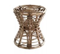 Handwoven Natural Rattan Stool Premier Housewares Natural One Size