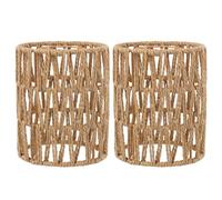 Handwoven Rattan Lampshade - Boho Lampshade,Replacement Lampshade for Pendant Lights,Wall Sconces,Lampshades Ø 12cm for Floor Lamps - Natural Rattan Light Cover for Living Room,Bedroom (1)
