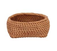 HandWoven Rattan Storage Basket for Tea Sets and Tableware - Natural Autumn Vine Organiser for Living Room or Dining Room (S)