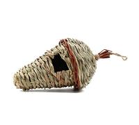 Handwoven Straw Bird Nest House Hatching Breeding Grass Cave Eco-Friendly Birdhouse for Parrots Garden Decoration 9.44x5.43 Inch