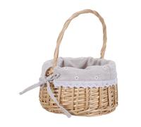Handwoven Willow Flower Basket with Handle for Gifts and Flowers