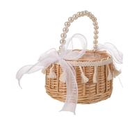 Handwoven with Arched Handle Basket Flower Girl for Weddings