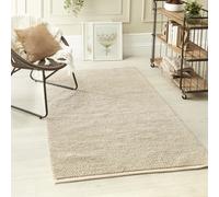 Handwoven Wool Loop Cream Runner Rug - 200 x 67 cm - La Playa - Origins