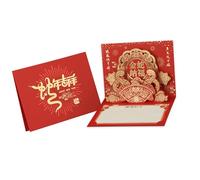 Handwriting 3D Spring Festival Greeting Card with Envelope 2025 Year of the Snake Blessing Card New Year Accessories Traditional Chinese Card