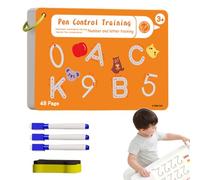 Handwriting Aid Educational Supplies Letters Numbers Shapes - Early Education Writing Workbook | Learning Practice Tracing Book Kids, School Preparation Tool for Boys Girls Classroom Home Use