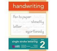 Handwriting - Book 2: Single Stroke Lettering: English handwriting practice workbook for kids, teens and adults with warm ups, alphabet, numbers, ... tracing, coloring and practice sheets