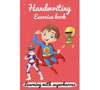Handwriting Exercise book Learning with superheroes: For boys & girls | SAS self-study booklet | 1st + 2nd grade | Ruler 1