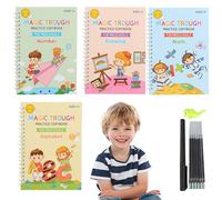 Handwriting Exercises - and Drawing Tracking, Thick-Ruled Exercise Sheets, Beginner Friendly Pen Guide, Writing Book for Building Skills | Workbook for School, Home, Learning