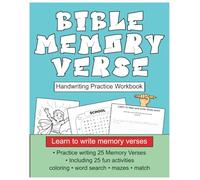 Handwriting Practice Bible Memory Verses Book For Kids: Learn the scripture of God by Reading, Writing and Tracing ESV Bible Verses, Christian Homeschool Activity Workbook