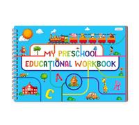 Handwriting Practice Book, 40 Pages Dry Erase Preschool Workbook Montessori Learning Toy Educational Tool for Alphabet/Numbers/Colors/Shapes/Line Tracing - for Toddlers, Kids 3-5 Years Old
