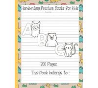 Handwriting Practice Books For Kids 200 Pages: Abc Journal Cursive Handwriting Workbook Wide Ruled For Preschool And Kindergarten (Fun Kids World)
