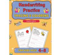 Handwriting Practice. Cuaderno de caligrafía y colorear en inglés (English) para niños de 4 a 8 Años: Recurso bilingüe con canciones para mejorar la ... aprendizaje de letras en Infantil y Primaria.