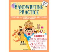 Handwriting Practice for Kids (Ages 5-7): Learn Alphabets, Words, Sentences, Mantras & Shlokas | A Fun Hindu Writing Workbook with 20 Bonus Practice Pages | Full-Colour Edition
