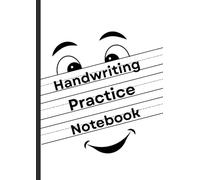 Handwriting Practice Notebook - 200 Numbered Pages of Dotted Lined Paper for Kids, Students, and Anyone Learning to Write Letters | Black & White Paper Cover | Blank pages| A4 Size