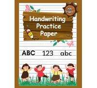 Handwriting Practice Paper for Kids: Dotted lined notebook for kids, 100+ pages, 8.5x11 size: Blank Pages of Kindergarten Writing Paper with Wide Lines
