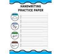 Handwriting Practice Paper: Sky line Plane line Grass line and Worm line