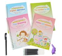Handwriting Practice Set - Grooved Alphabet, Tracing Book Kit, Early Learning Writing, Guide Workbook Pen Activity Pack | Structured Skill Tool For Kids Learning Writing At Home Or Use