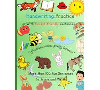 Handwriting practice with fun kid-friendly sentences-practice makes pretty letters, writing practice book for kids, for beautiful handwriting, book for pre learner | Inkwell by Vanshi