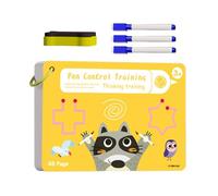 Handwriting Practice Workbook - Safe Writing Practice Book, Reusable Alphabet Tracking Notebook, Preschool Education, Letter Identification Pad, Early Learning Tool for Children, Girls