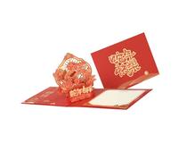 Handwriting Spring Festival Greeting Card With Envelope 2025 Year Of The Snake Blessing Card New Year Accessories Holiday Greeting