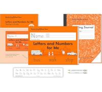 Handwriting Without Tears Kindergarten Printing Set, Workbook/Guide/Journal | Printing lessons for capitals, lowercase letters, numbers; books, tiny pencils & desk strip; ages 5+; homeschool, tutor, OT