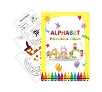 Handwriting Workbook Before School - Alphabet Colouring Book | Tracing and Colouring Book Alphabet -Tracing Book Preschool Learning Activities Homeschool Road Trip Plane Outdoors Outdoors