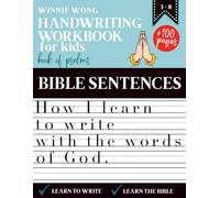 Handwriting Workbook for Kids | How I learn to write with the words of God - Based on the Book of Psalms: More than 100 pages of exercises to practice handwriting and grow in faith