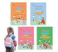 Handwriting Workbook - Paper 13.2x18.8cm | Grooved Handwriting Workbook For Kids & Beginners | Practice Copybook For Calligraphyy, Writing Skills, Letter And Number Tracing
