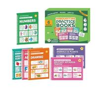 Handwriting Workbooks - Paper Practice Sheets | Handwriting Workbook For Kids | Reusable Trace Writing Books With Guided Lines For Letter Formation Learning At Home
