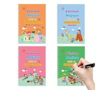Handwriting Workbooks Practice Copybook - Magic Writing Book For Kids, Magic Ink Copybooks For Kids Reusable Handwriting Workbooks | Magiic Grooved Handwriiting Practice Books