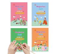 Handwriting Workbooks Practice Copybook - Magic Writing Book For Kids, Magic Ink Copybooks For Kids Reusable Handwriting Workbooks | Magiic Grooved Handwriiting Practice Books