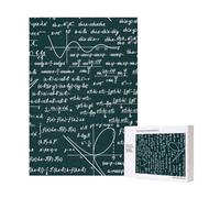 Handwritten Math Formulas Pattern,300 Pieces Wooden Jigsaw Family Game Jigsaw Puzzles for Adults Teens