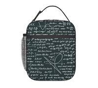 Handwritten Math Formulas Pattern Lunch Box Portable Insulated Bag Reusable for Women&Men&Work Picnic Hiking