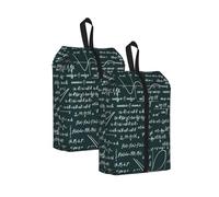 Handwritten Math Formulas Pattern, Travel Shoe Bags 2 Pack, Waterproof Shoe Storage Bags, Shoe Organizer for Travel and Home