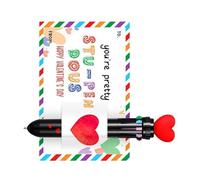 Handwritten Message Card with Coloring Tool Valentines Day Greeting Card and Retractable Colored Marker Miniature Greeting Cards