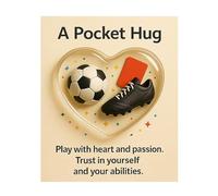 Handwritten Message - Sports Themed Heart, Motivational Note Cards, Ideal for Travel, School, Home, Men, Women, for All Occasions