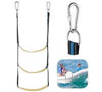 Handy 3-Step Portable Rope Ladder For Marine Activities, Folding Ladder For Sailboats, Inflatable Boats, Kayaks, And Canoes