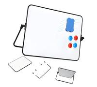 Handy 42cm X 30cm Desktop Writing Board Set with Metal Frame and Magnetic Side Great for Notes and Reminders Travel Whiteboard Set